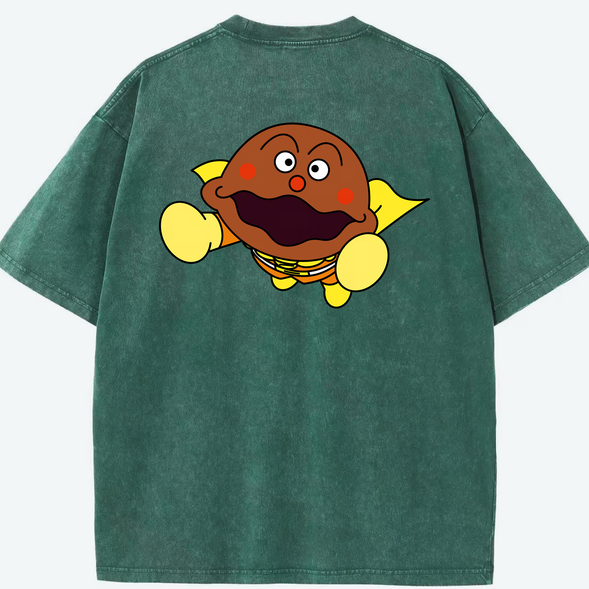 （画像用） アンパンマン Anpanman 綿100% ヴィンテージ風 半袖Tシャツ（背面プリント）